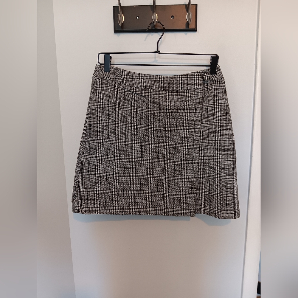 a new day Black and White Checkered Mini Skirt